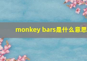 monkey bars是什么意思